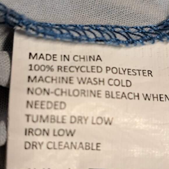 Prana Lindy Blue White Black Drawstring Geo Print Casual Shift Dress Size Medium - Picture 6 of 7